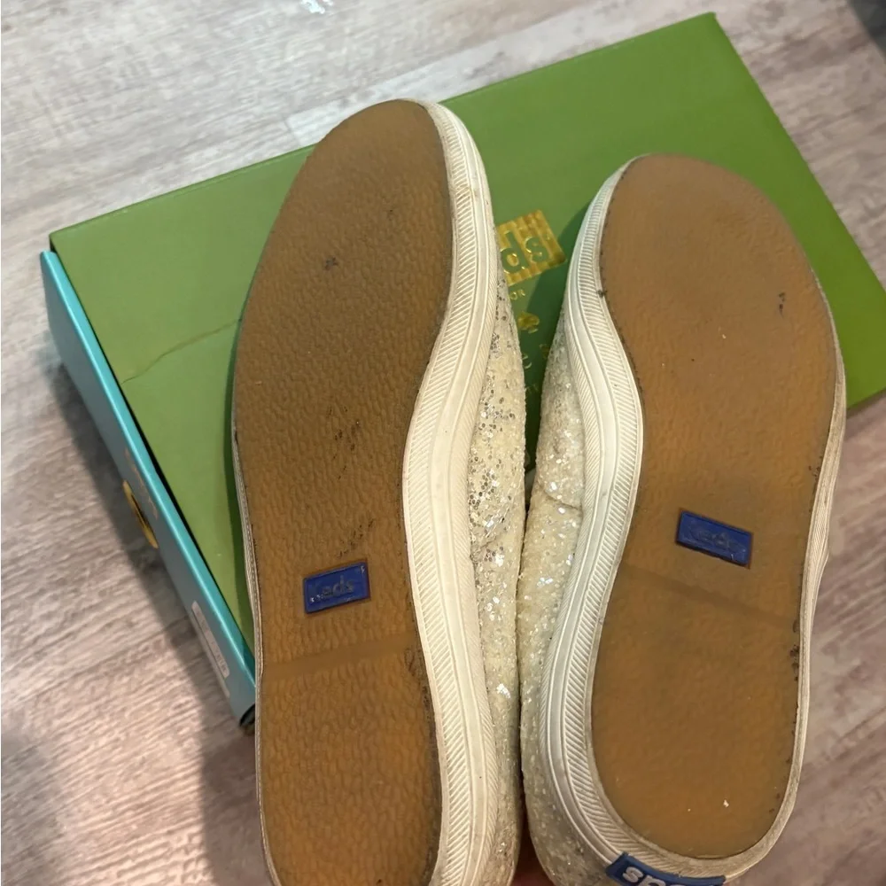 Keds x Kate Spade Glitter Shoes! Size 6.5, gently used. Includes original box! - Picture 2 of 4